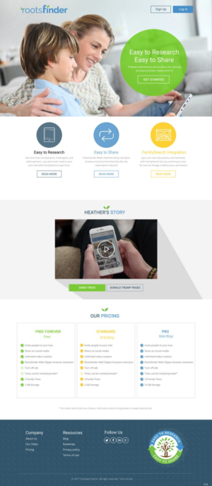 Diseño Web por pb para RootsFinder, Inc. | Diseño: #13750882