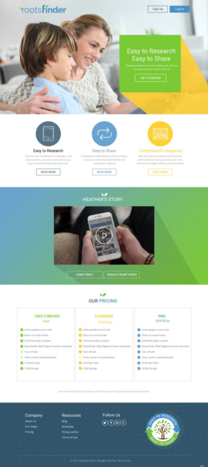 Diseño Web por pb para RootsFinder, Inc. | Diseño: #13750883