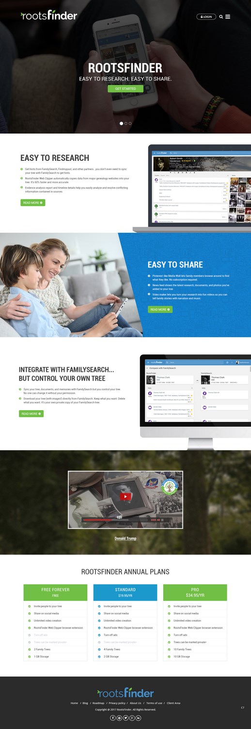 Diseño Web por pb para RootsFinder, Inc. | Diseño #13750903