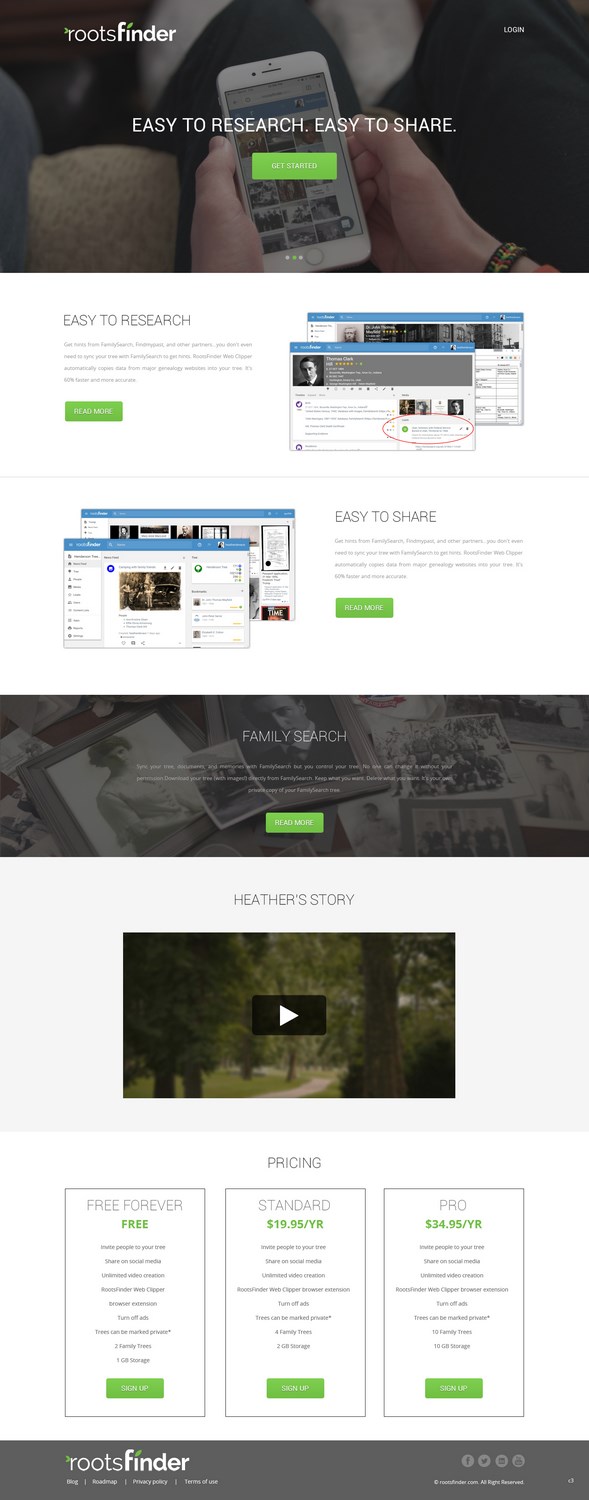 Diseño Web por pb para RootsFinder, Inc. | Diseño #13750904