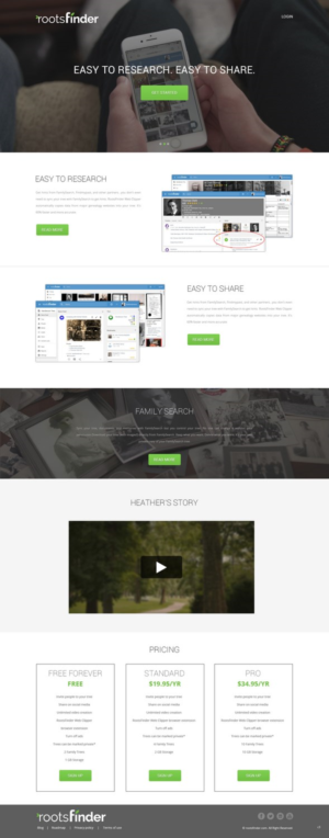 Diseño Web por pb para RootsFinder, Inc. | Diseño: #13750904
