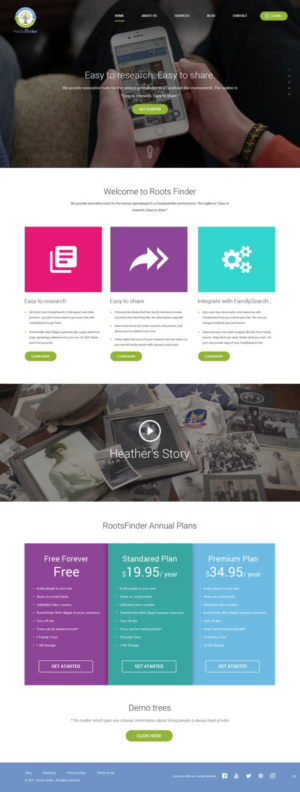 Diseño Web por pb para RootsFinder, Inc. | Diseño: #13752581