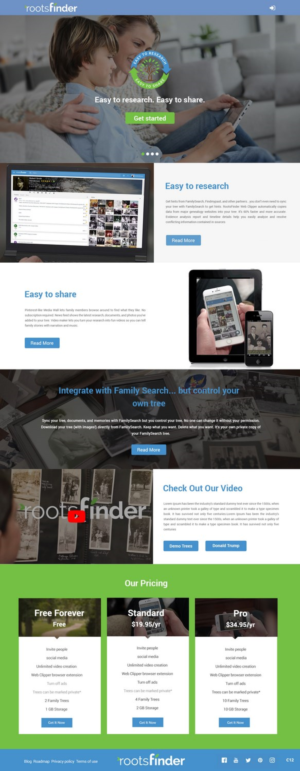 Diseño Web por pb para RootsFinder, Inc. | Diseño: #13761587