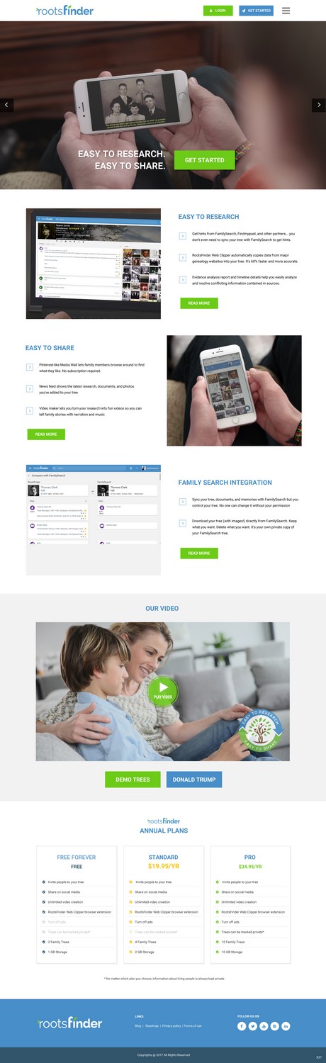 Diseño Web por pb para RootsFinder, Inc. | Diseño #13762148