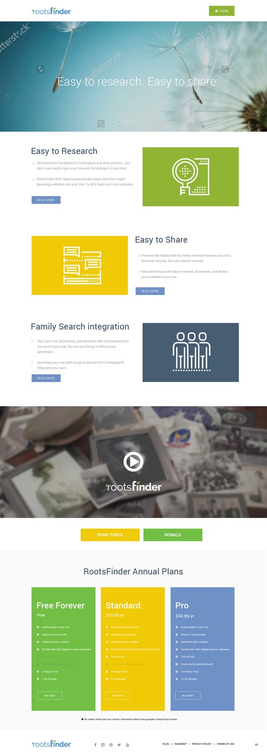 Diseño Web por pb para RootsFinder, Inc. | Diseño #13775645