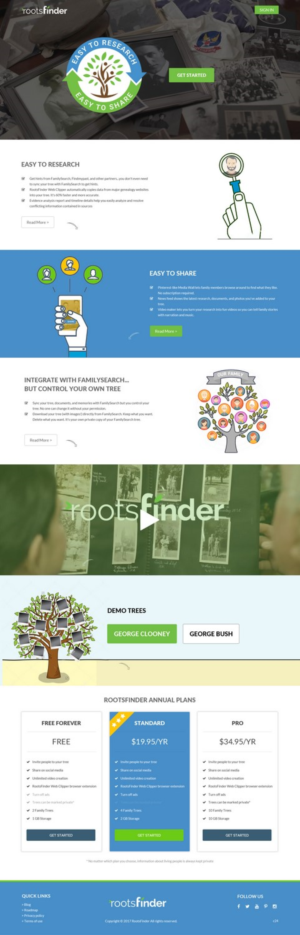 Diseño Web por pb para RootsFinder, Inc. | Diseño: #13813019