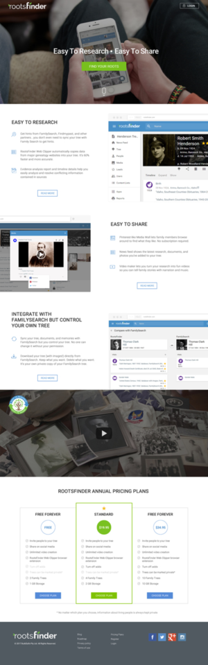 Diseño Web por Dezignwise para RootsFinder, Inc. | Diseño: #13777091