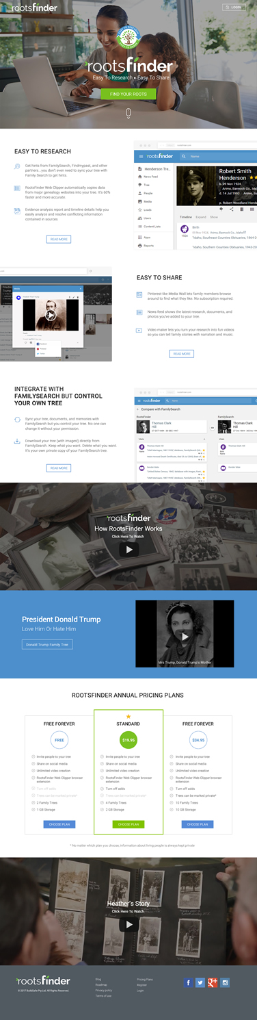 Diseño Web por Dezignwise para RootsFinder, Inc. | Diseño #13781090
