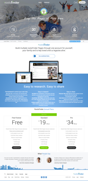 Diseño Web por cCopilot para RootsFinder, Inc. | Diseño: #13752393
