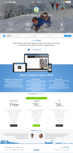 Diseño Web por cCopilot para RootsFinder, Inc. | Diseño: #13752397