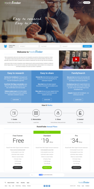 Diseño Web por cCopilot para RootsFinder, Inc. | Diseño: #13752418