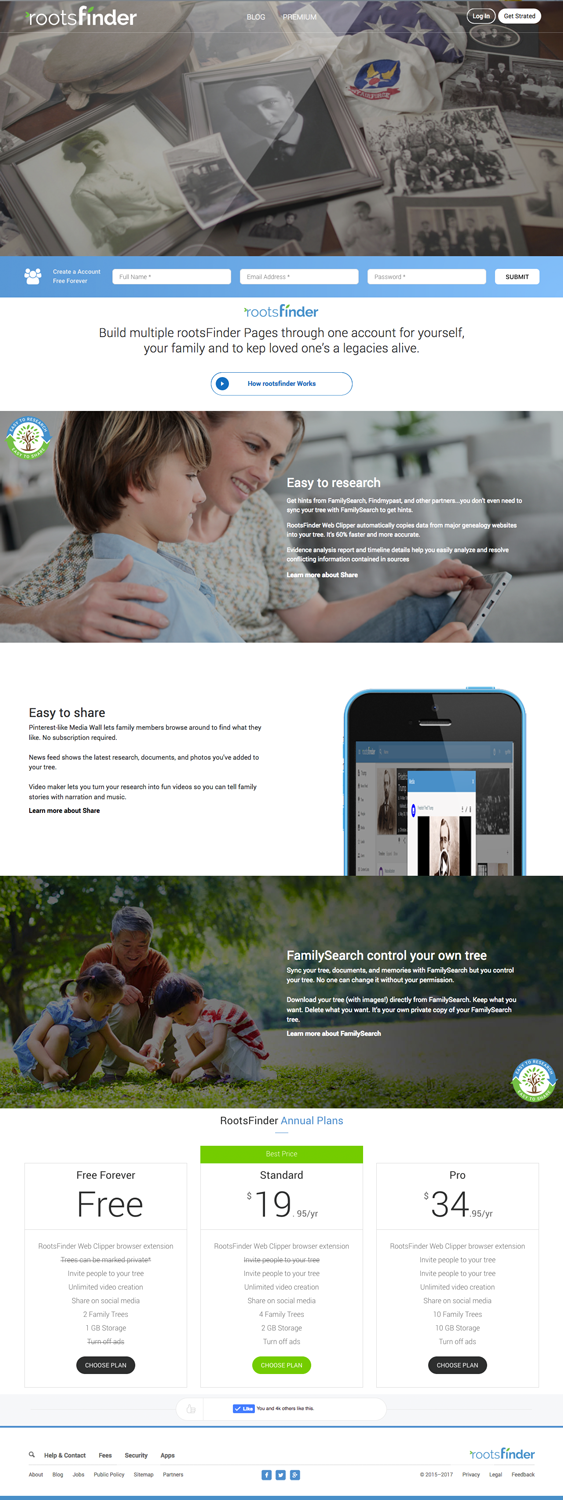Diseño Web por cCopilot para RootsFinder, Inc. | Diseño #13752432