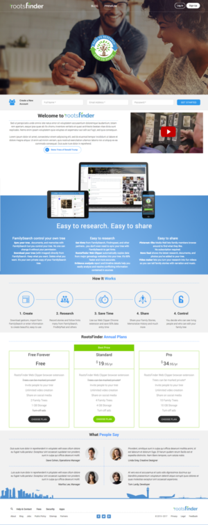 Diseño Web por cCopilot para RootsFinder, Inc. | Diseño: #13787937
