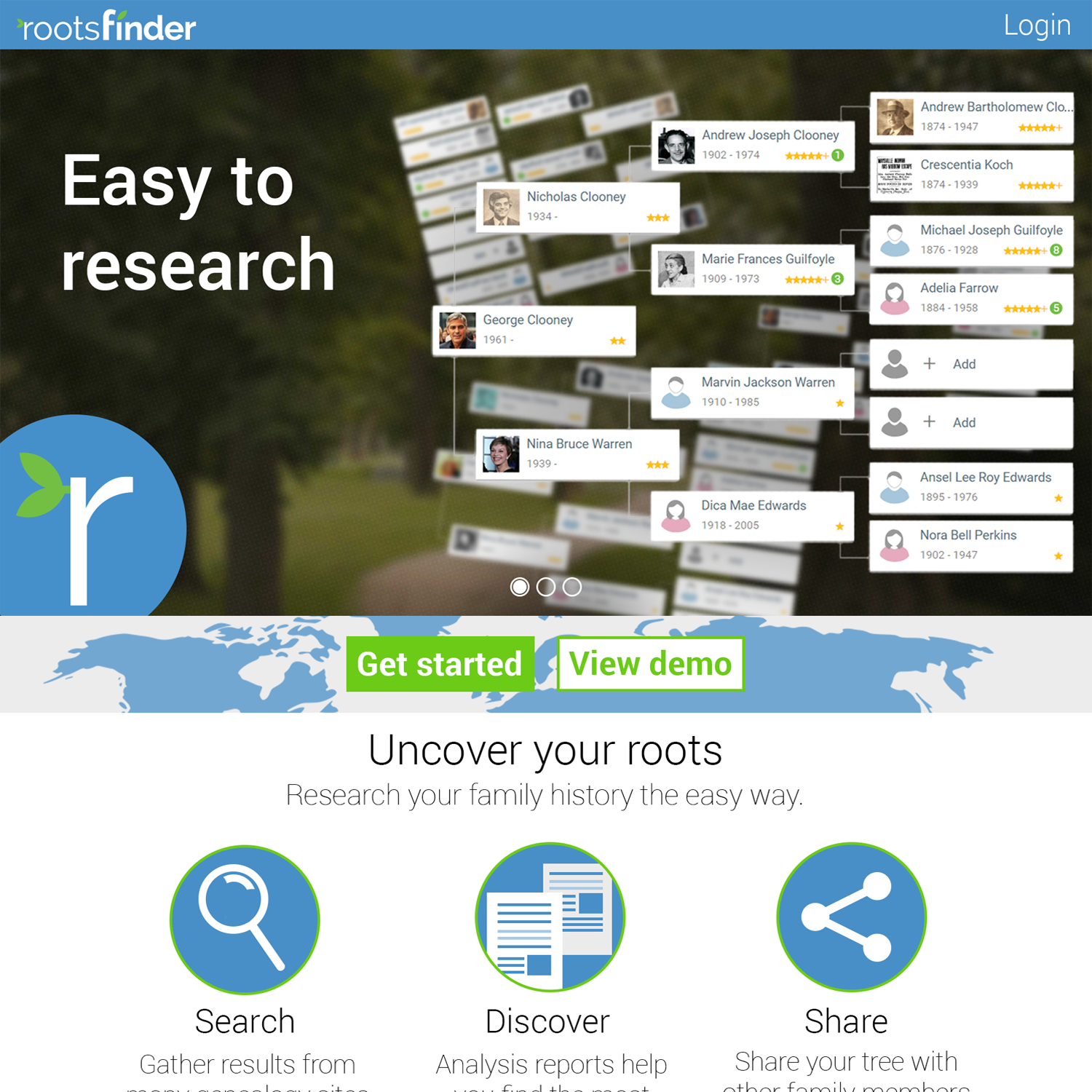 Web Design by Chap Callanan for RootsFinder, Inc. | Design #13801564