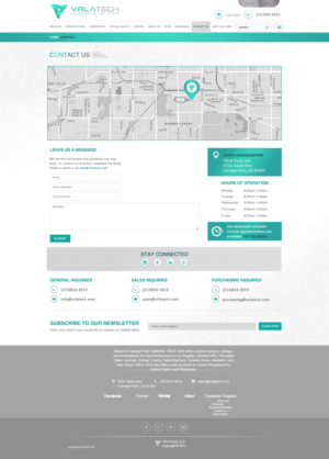 CONTACT US Page and design for website | Web Design par Da Miracle