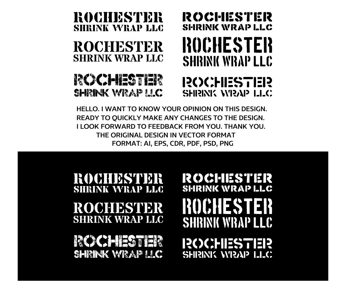 Logo Design by artsterdam for Rochester Shrink Wrap | Design #13738579