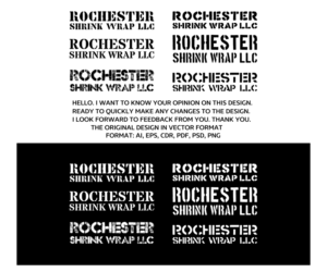 Logo Design by artsterdam for Rochester Shrink Wrap | Design: #13738579