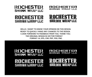 Logo Design by artsterdam for Rochester Shrink Wrap | Design: #13740067