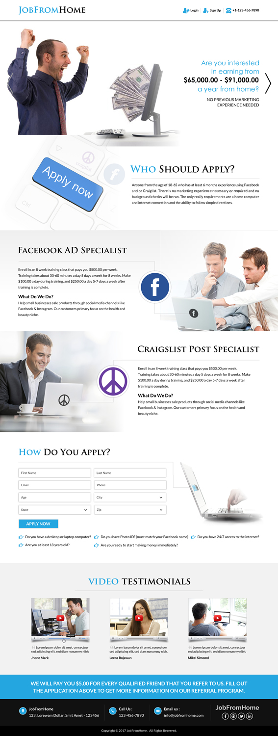 Design de Page d'Accueil par Sbss pour iHustling, LLC | Design #13751862