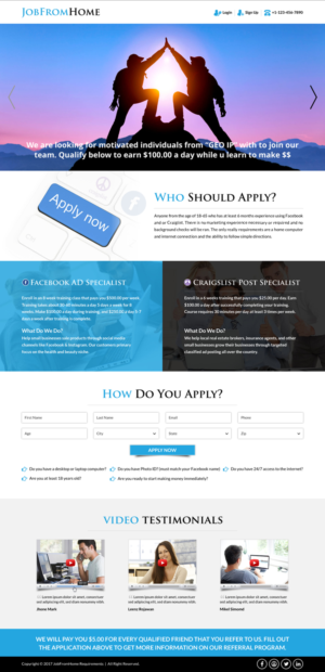 Diseño de Página de Aterrizaje por Sbss para iHustling, LLC | Diseño: #13751871