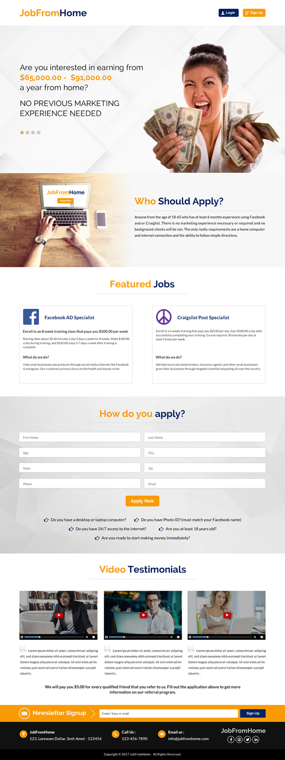 Design de Page d'Accueil par Sbss pour iHustling, LLC | Design #13751876