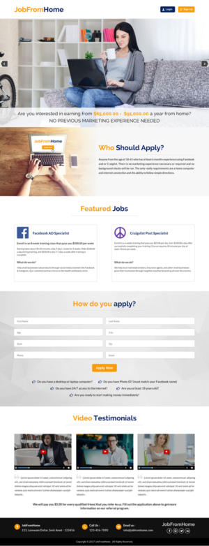 Diseño de Página de Aterrizaje por Sbss para iHustling, LLC | Diseño: #13751880