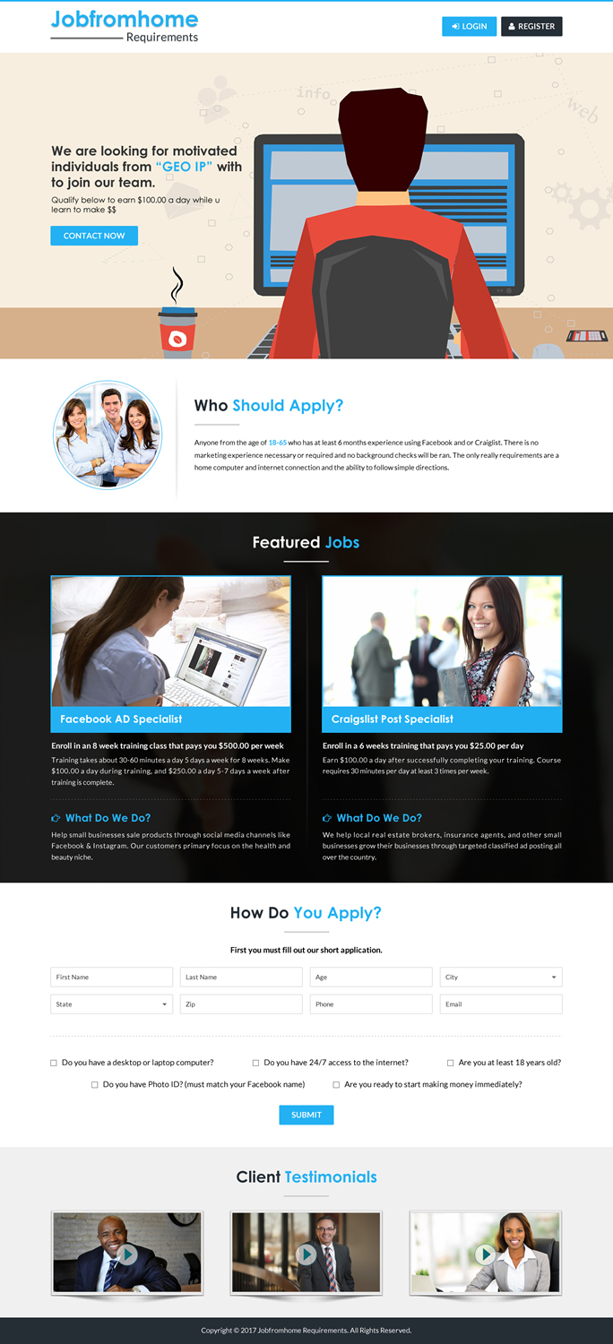 Landing Page Design by Sbss for iHustling, LLC | Design #13751889