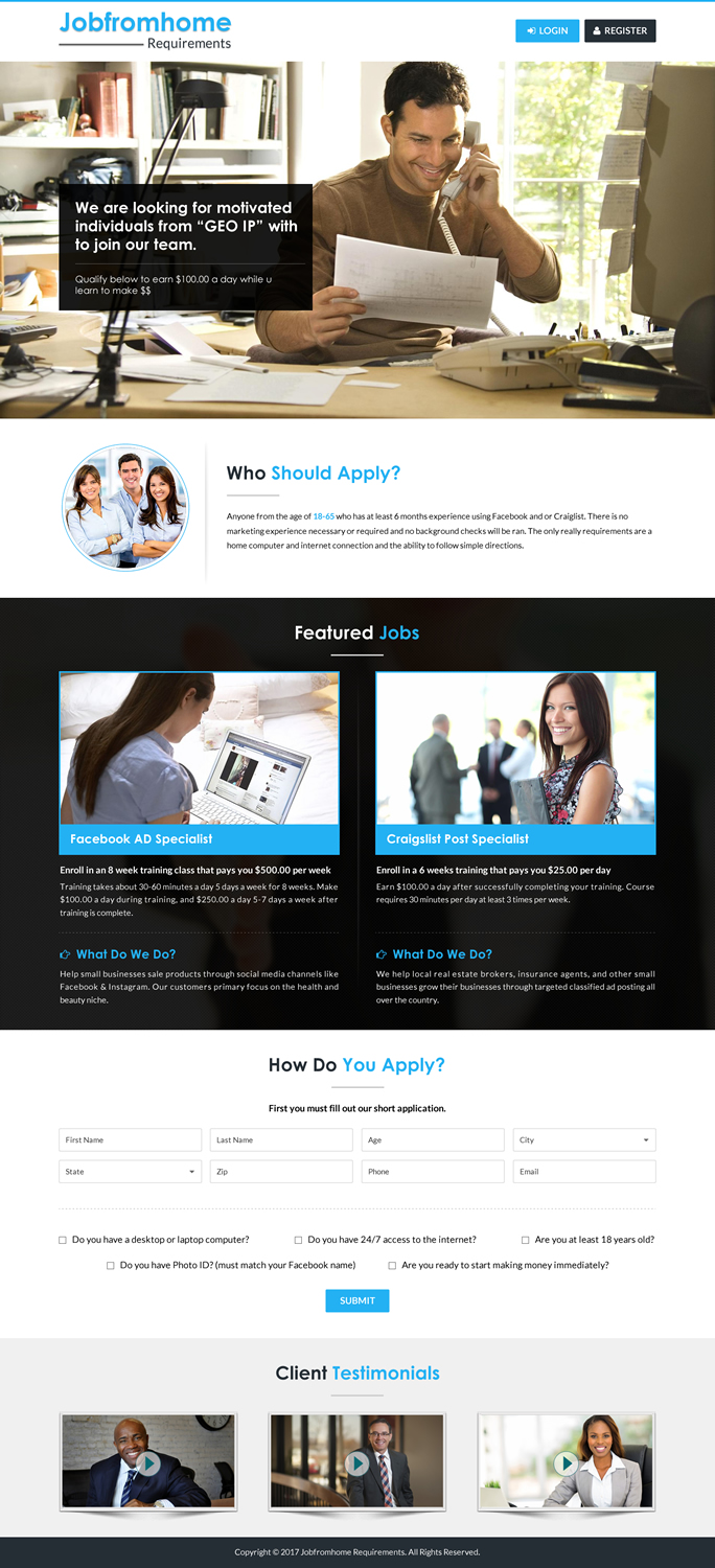 Diseño de Página de Aterrizaje por Sbss para iHustling, LLC | Diseño #13751890