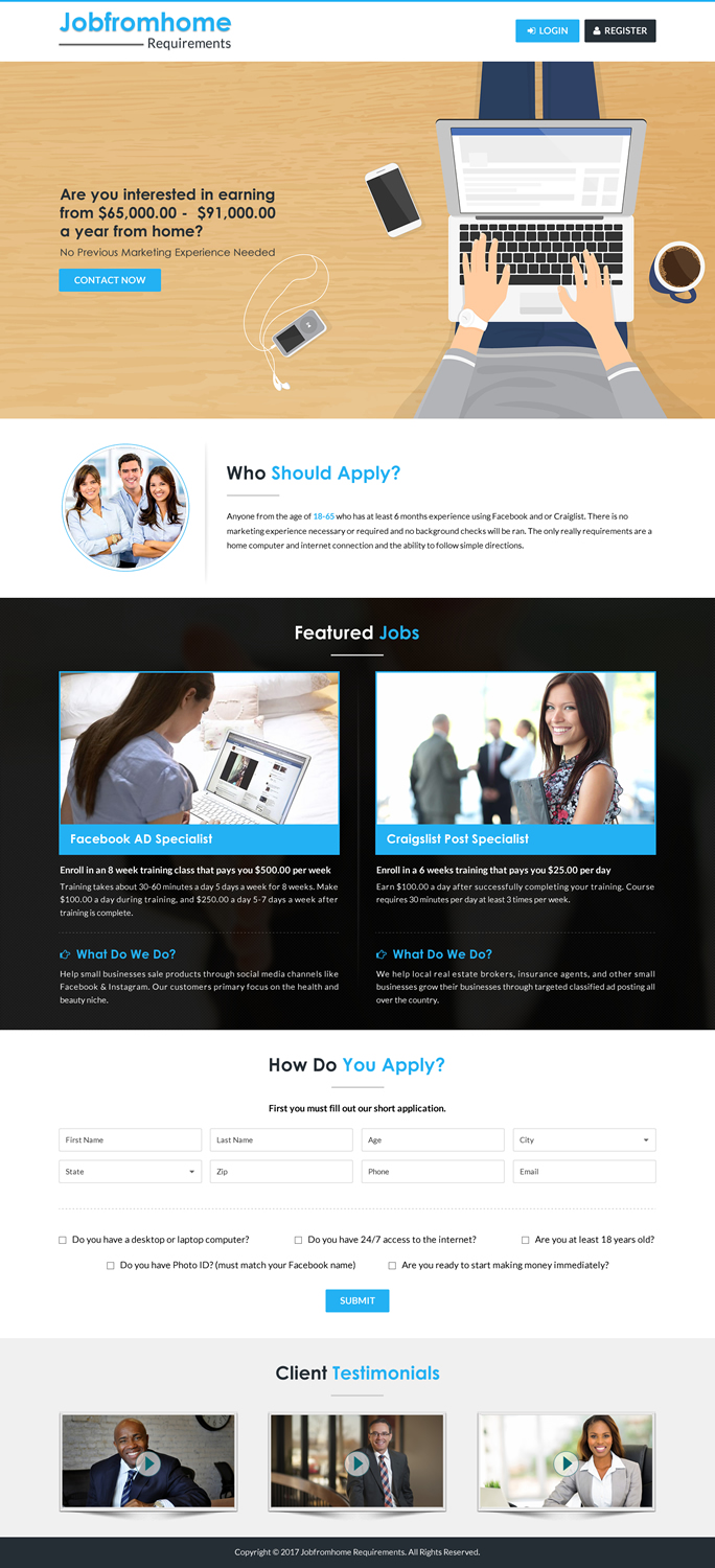 Landing Page Design by Sbss for iHustling, LLC | Design #13751892