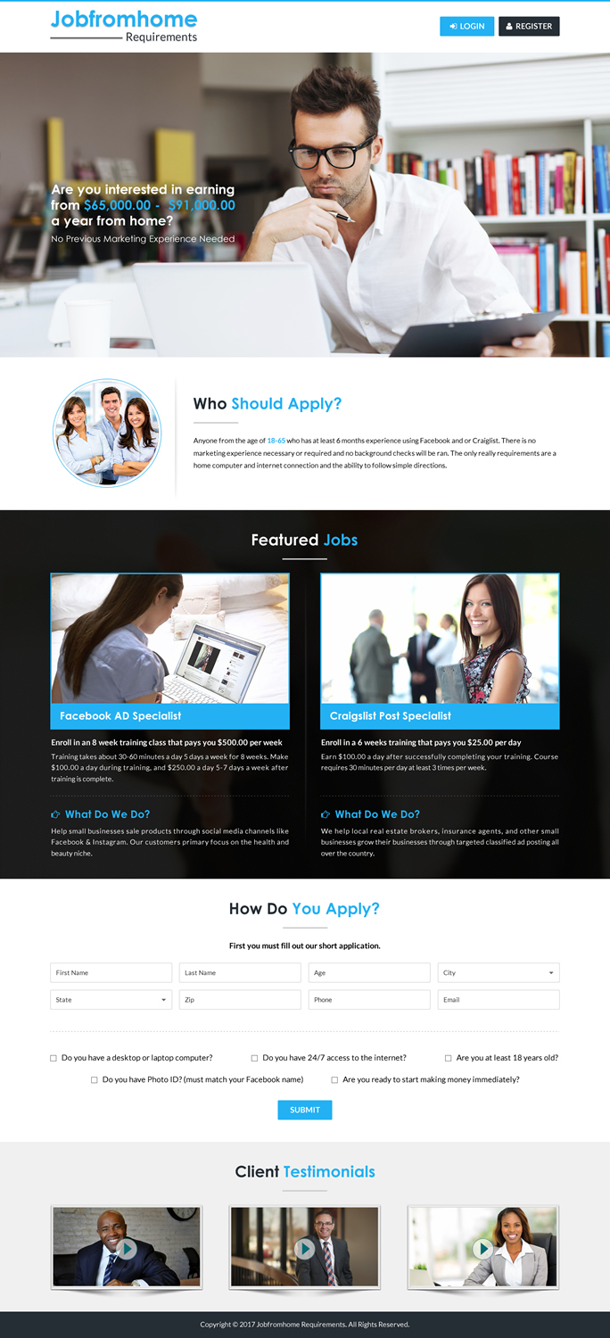 Diseño de Página de Aterrizaje por Sbss para iHustling, LLC | Diseño #13751893