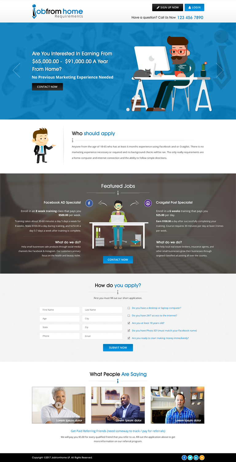 Landing Page Design by Sbss for iHustling, LLC | Design #13762878