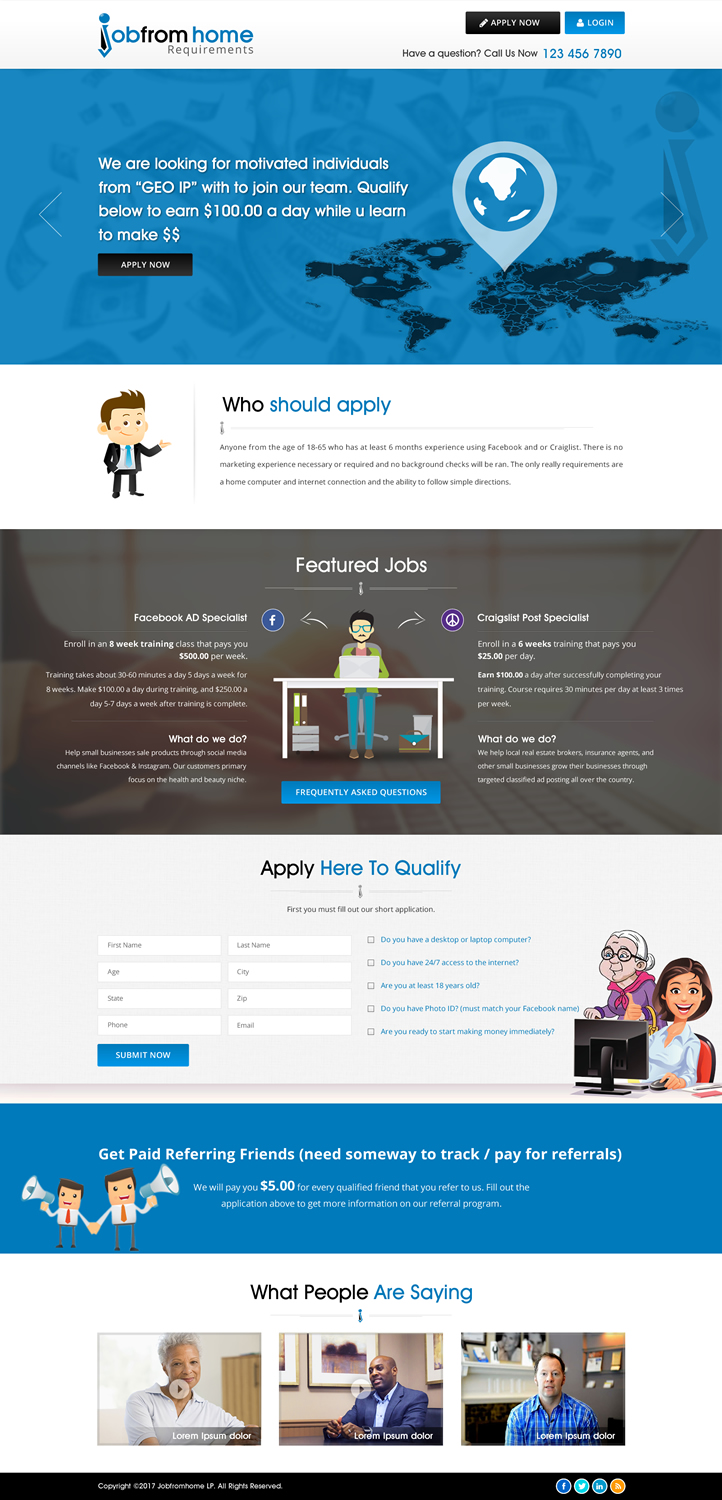 Landing Page Design by Sbss for iHustling, LLC | Design #13776124