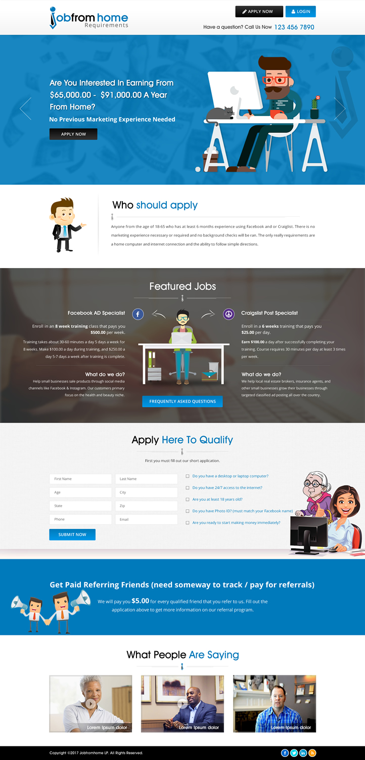 Landing Page Design by Sbss for iHustling, LLC | Design #13776126