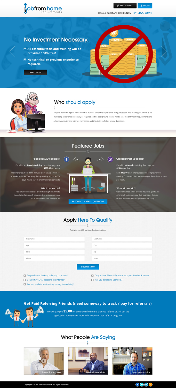 Landing Page Design by Sbss for iHustling, LLC | Design #13792033