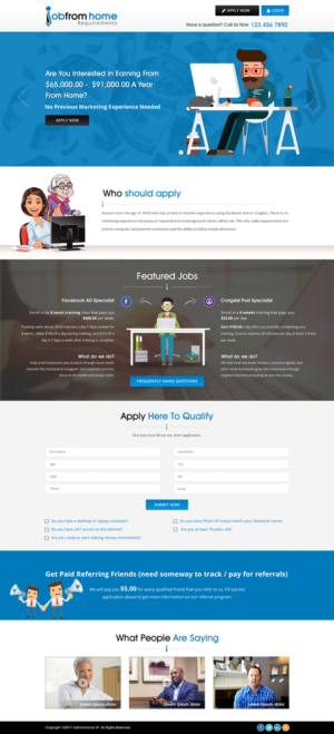 LANDING PAGE DESIGN - MONEY GUARANTEED & 2ND PLACE PAYOUT