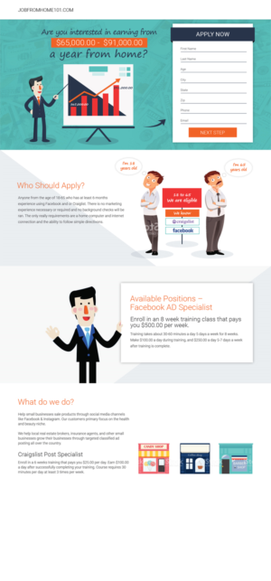 Diseño de Página de Aterrizaje por Tpith para iHustling, LLC | Diseño: #13786678