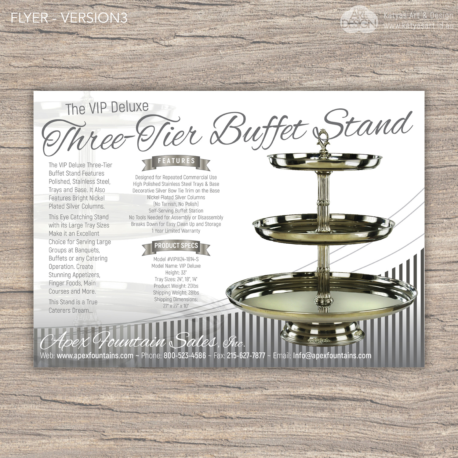 Diseño de Flyer por Katyas Art and Design para Apex Fountains | Diseño #13756761