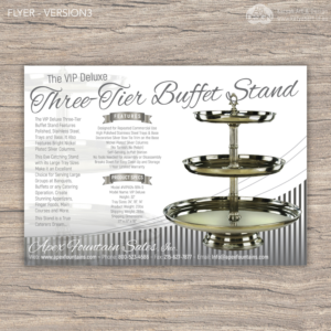 Apex Tiered Food/Dessert Trays Spec Sheet | Flyer Design by Katyas Art and Design