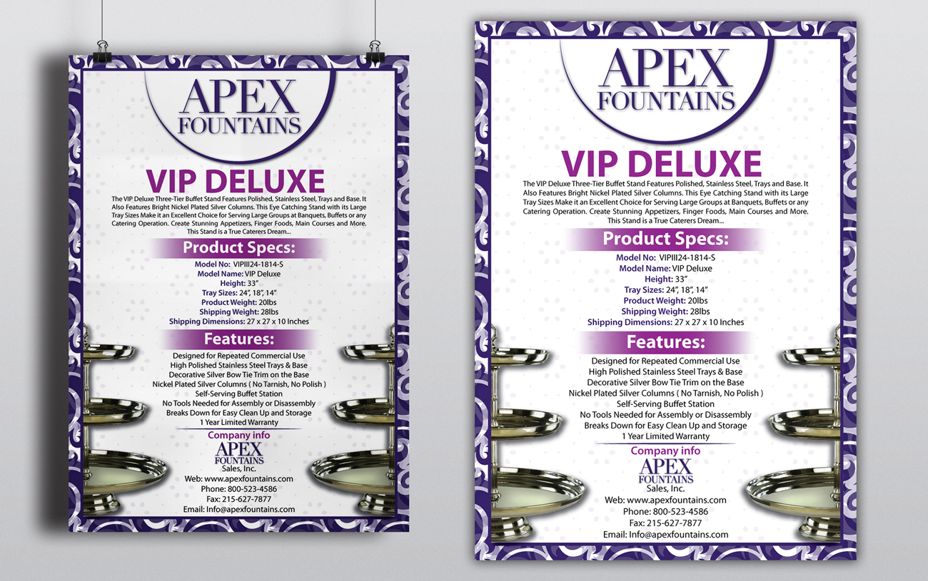 Flyer Design by Impressive Sol for Apex Fountains | Design #13761382