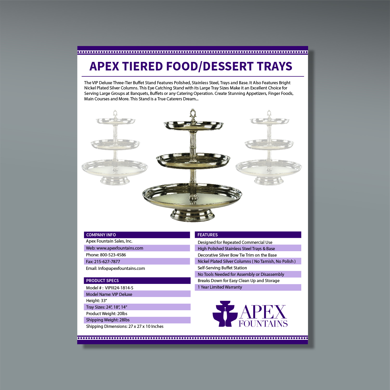 elegant professional event flyer design for apex fountains by create an event flyer