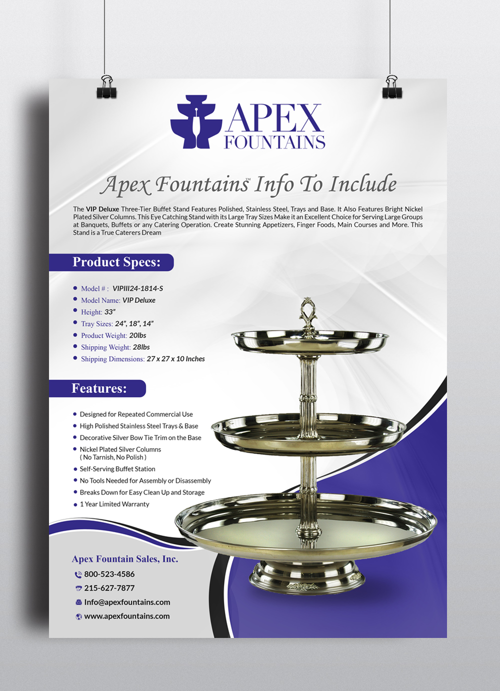 Flyer Design by creative.bugs for Apex Fountains | Design #13760214