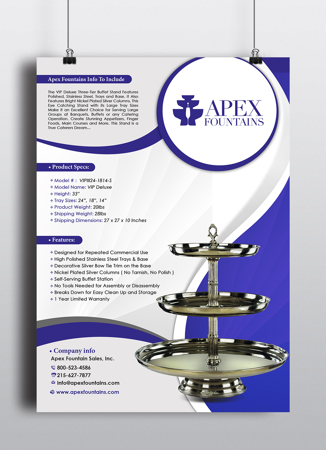 Flyer Design by creative.bugs for Apex Fountains | Design #13770599