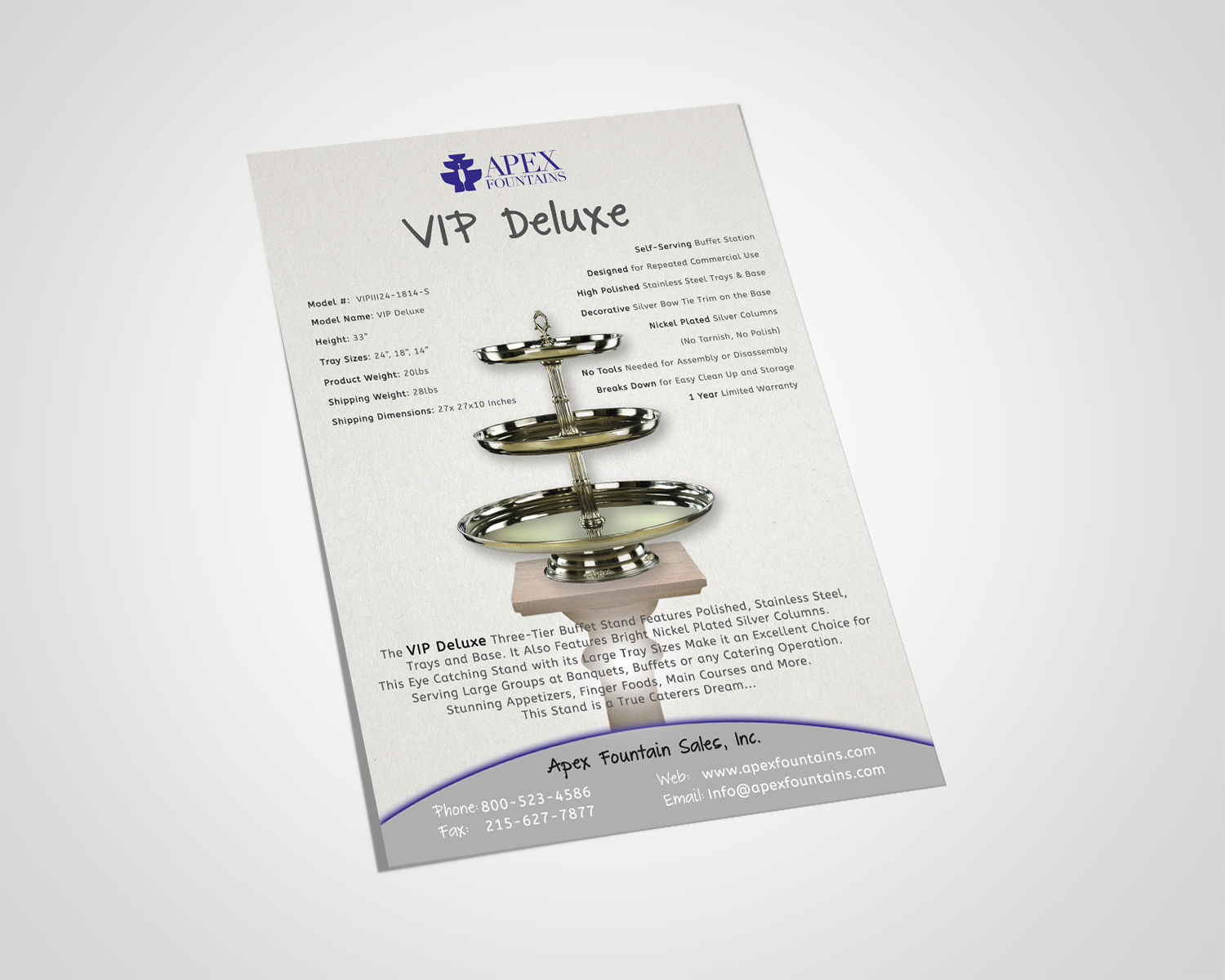 elegant professional event flyer design for apex fountains in united states design 13754621