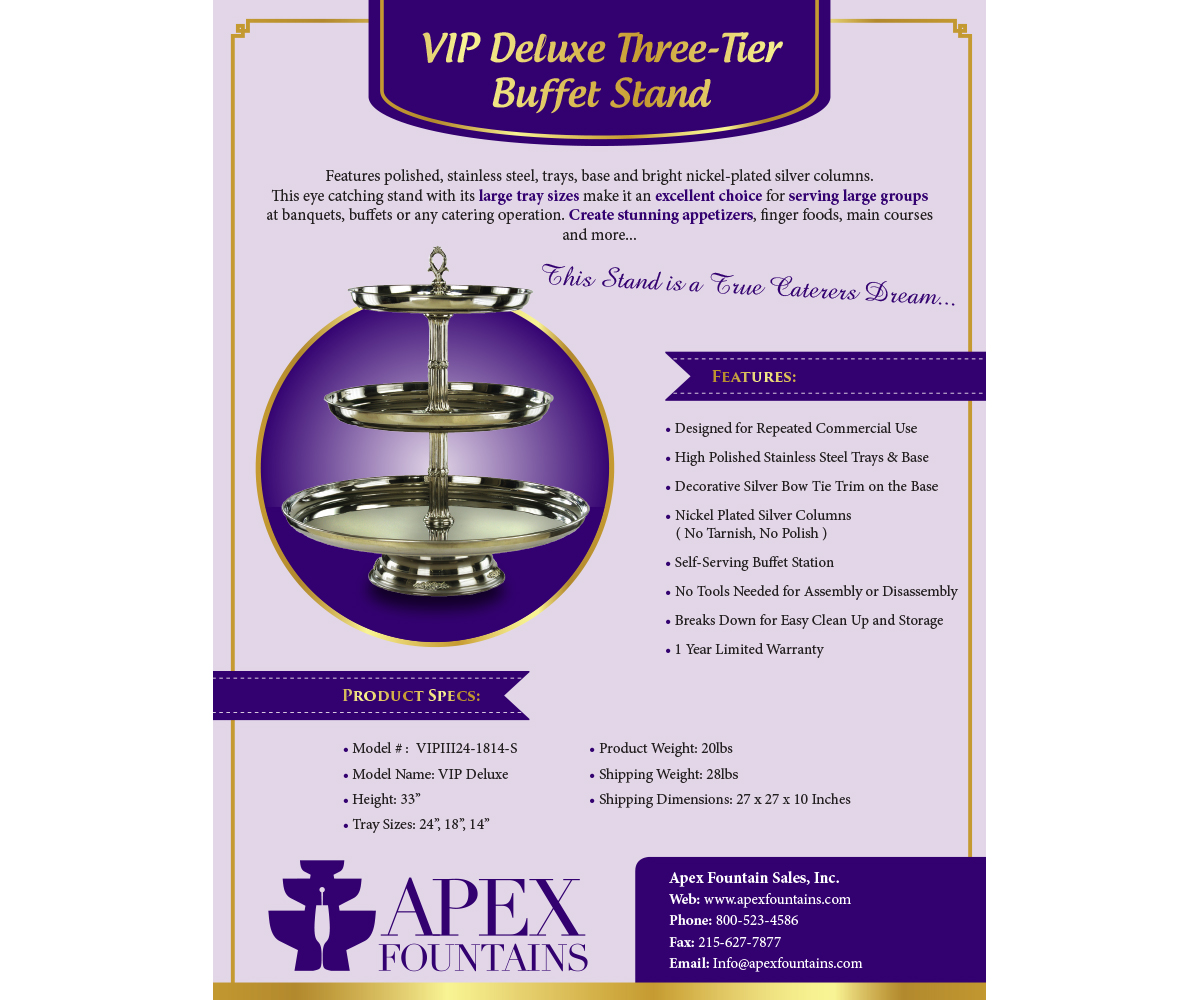 Flyer Design by horvatium for Apex Fountains | Design #13774565