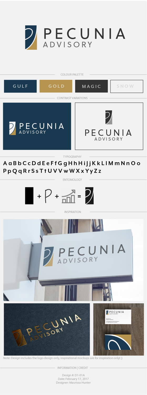 Logo Design by Maurissahunter for Pecunia Advisory | Design #13765850