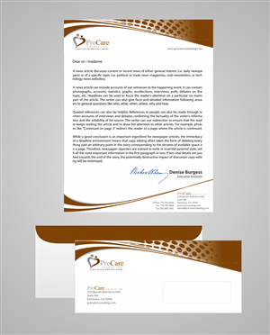 Stationery Design by  Fox for Pro Care Counseling | Design: #2487848