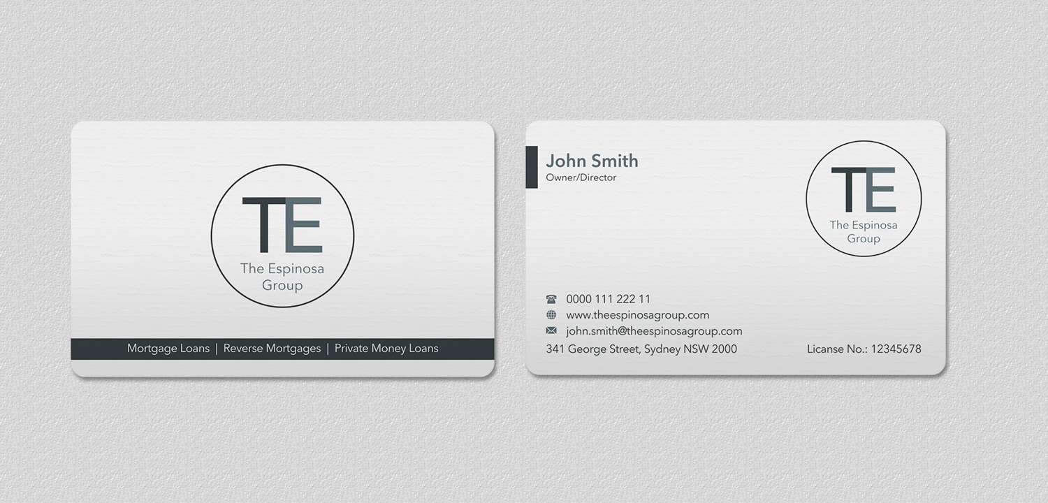 Business Card Design by INDIAN_Ashok for The Espinosa Group | Design #14015707
