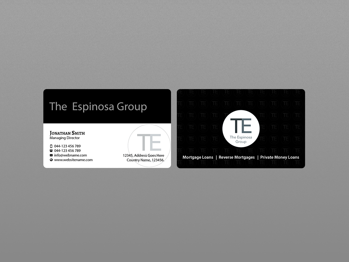 Business Card Design by Creations Box 2015 for The Espinosa Group | Design #13859267