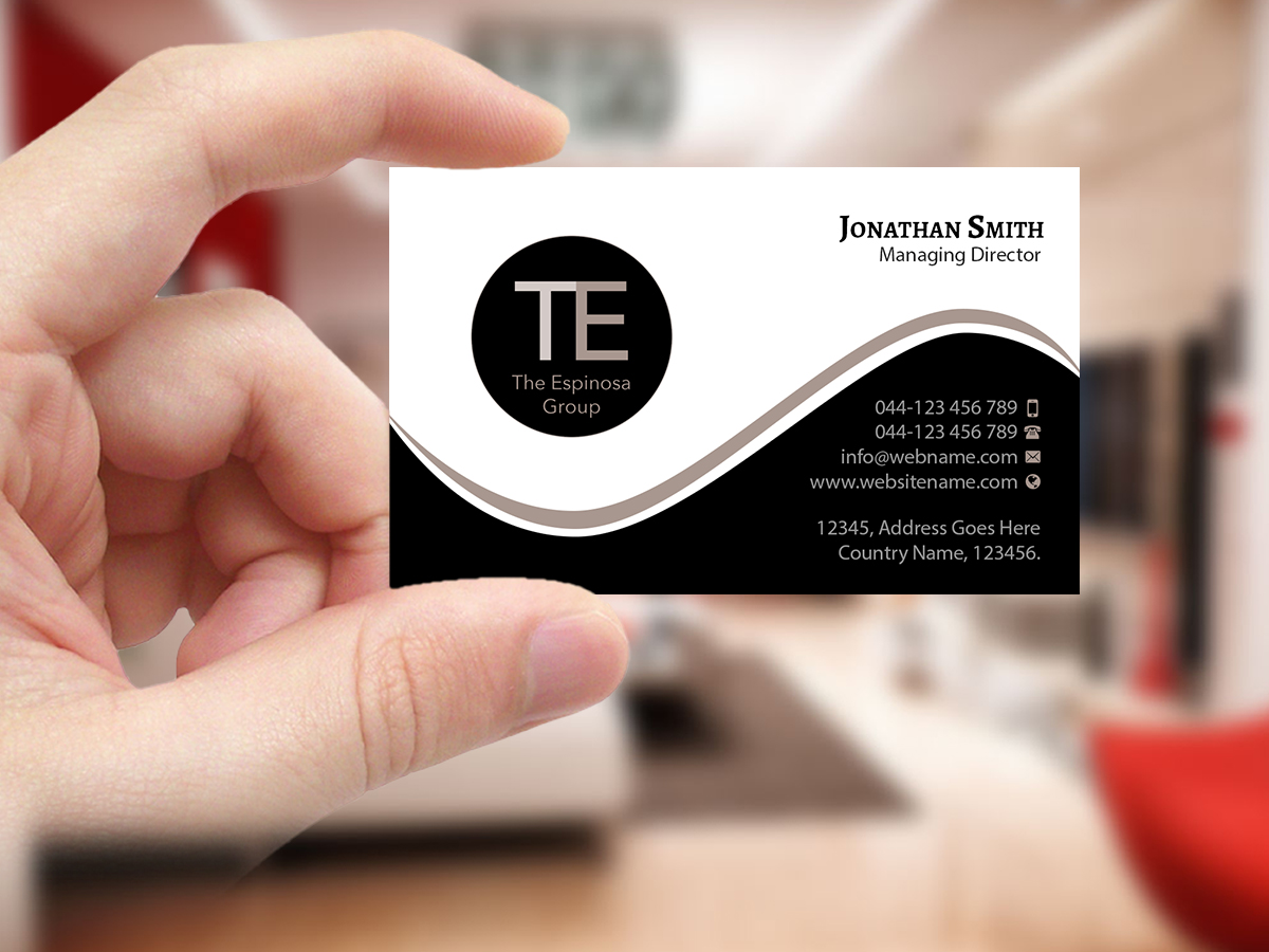 Diseño de Tarjeta de Presentación por Creations Box 2015 para The Espinosa Group | Diseño #13859272