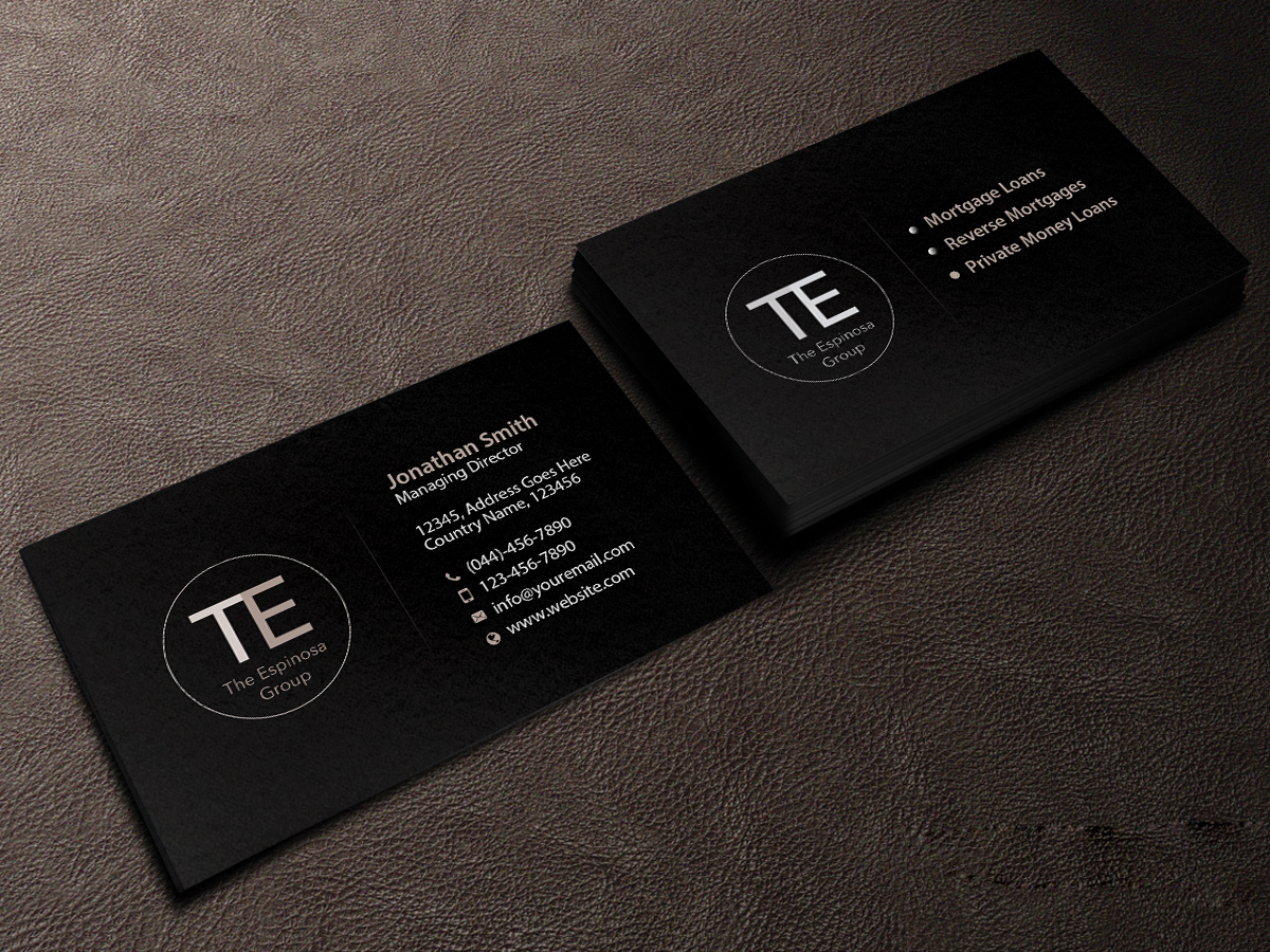 Diseño de Tarjeta de Presentación por Creations Box 2015 para The Espinosa Group | Diseño #13859288